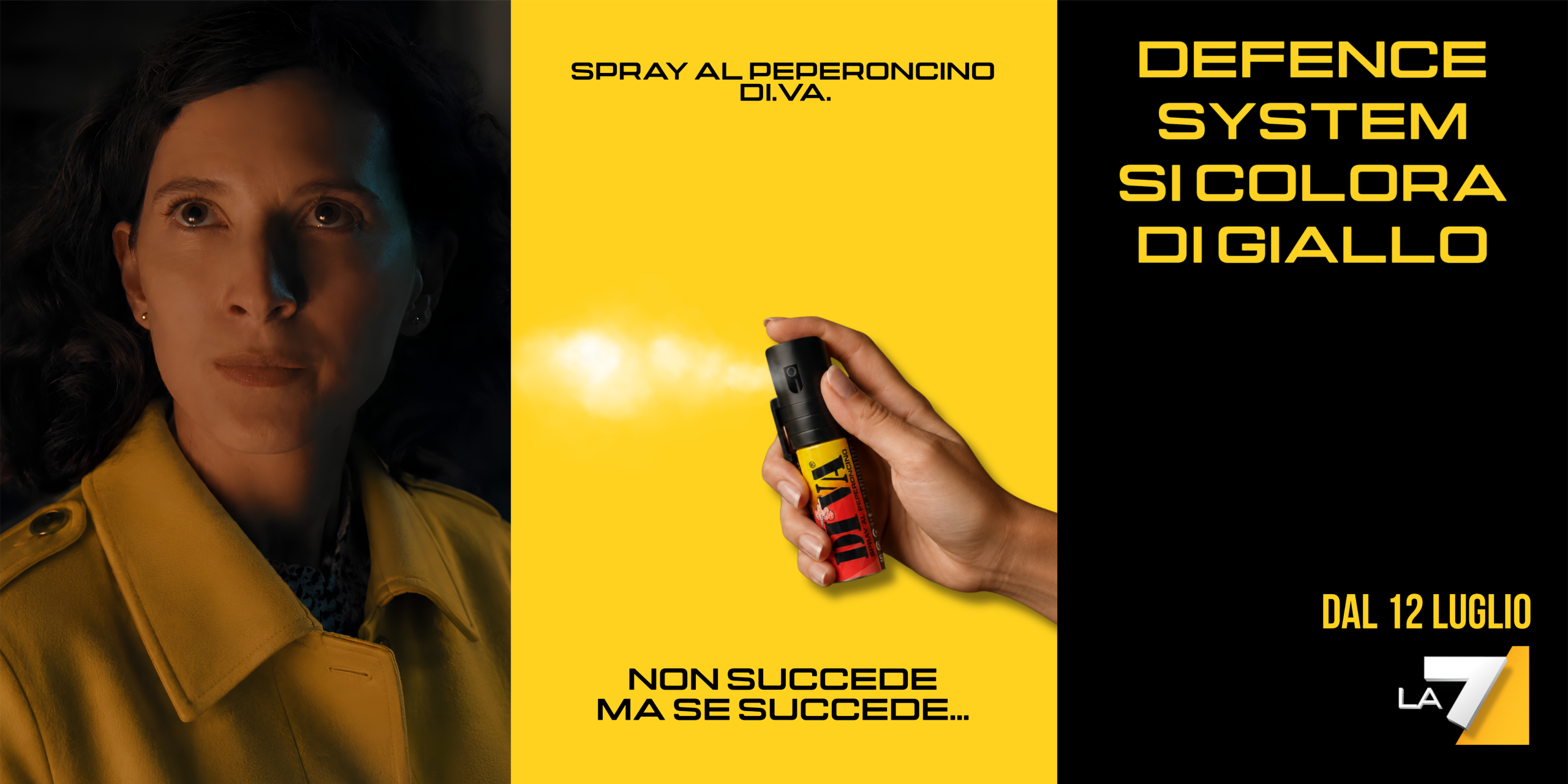 Dal 12 Luglio, Defence System si colora di giallo: guarda il nuovo spot di DIVA su LA7